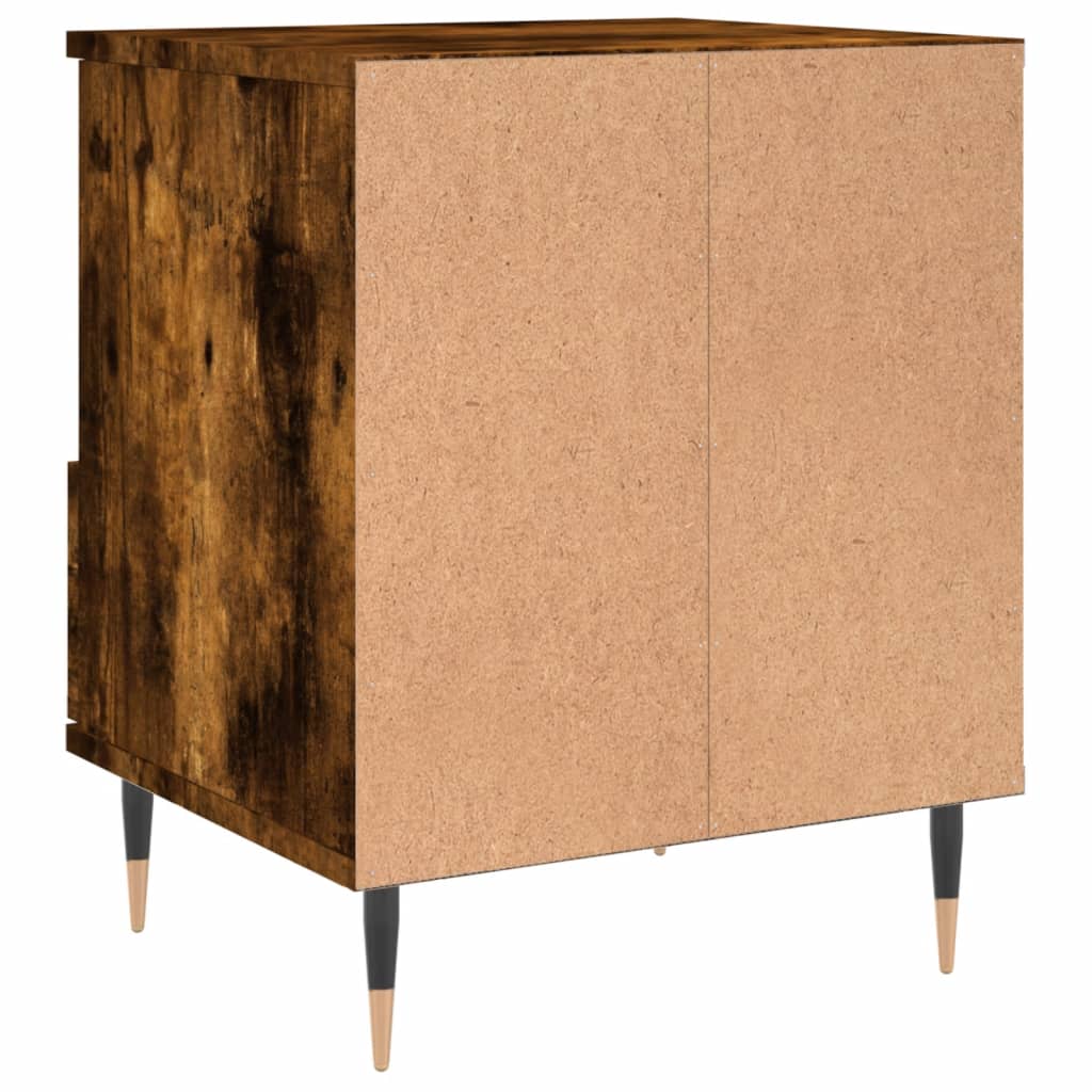 Nattbord 2 stk røkt eik 40x35x50 cm konstruert tre