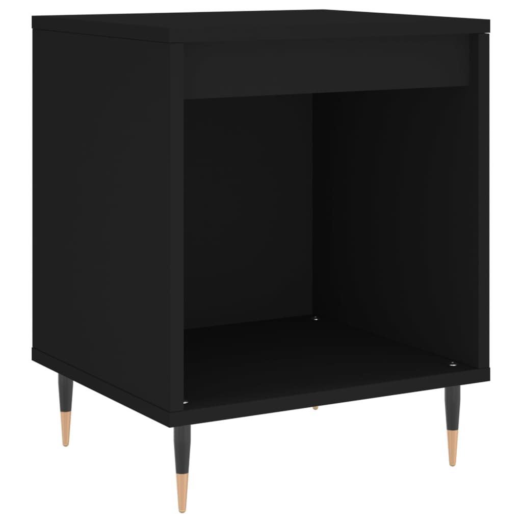 Nattbord svart 40x35x50 cm konstruert tre