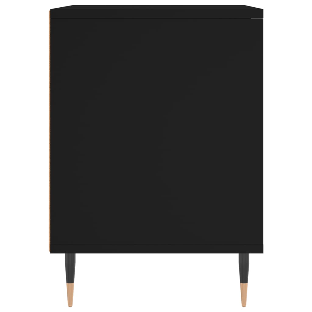 Nattbord svart 40x35x50 cm konstruert tre