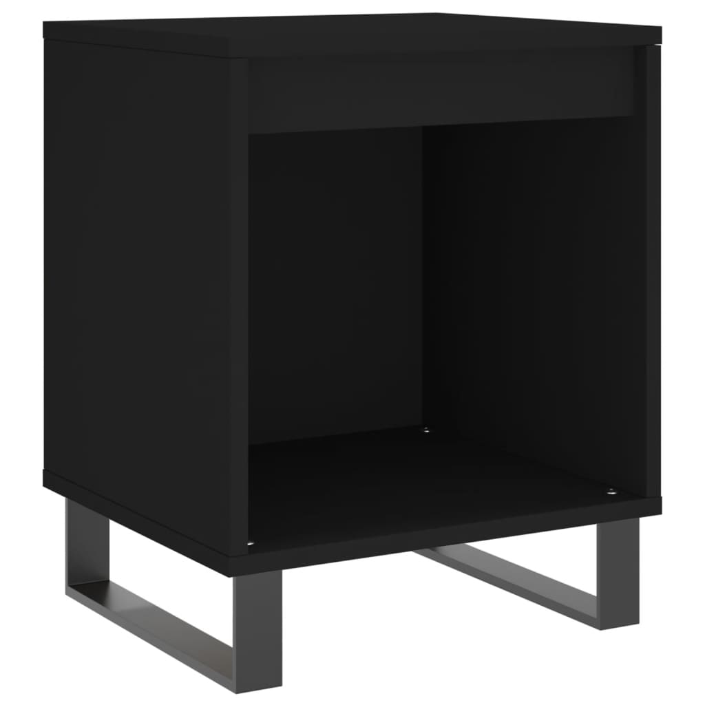 Nattbord 2 stk svart 40x35x50 cm konstruert tre
