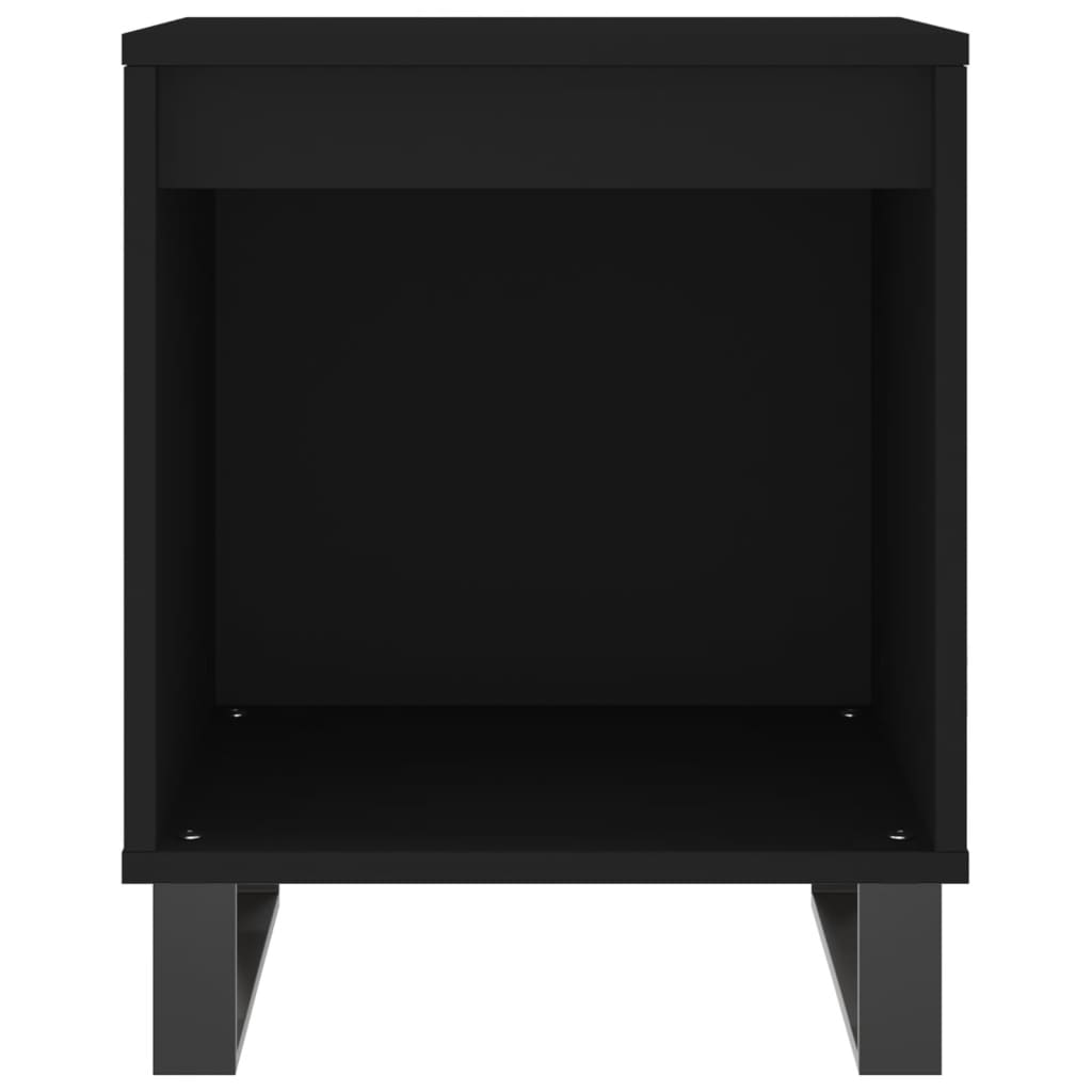 Nattbord 2 stk svart 40x35x50 cm konstruert tre