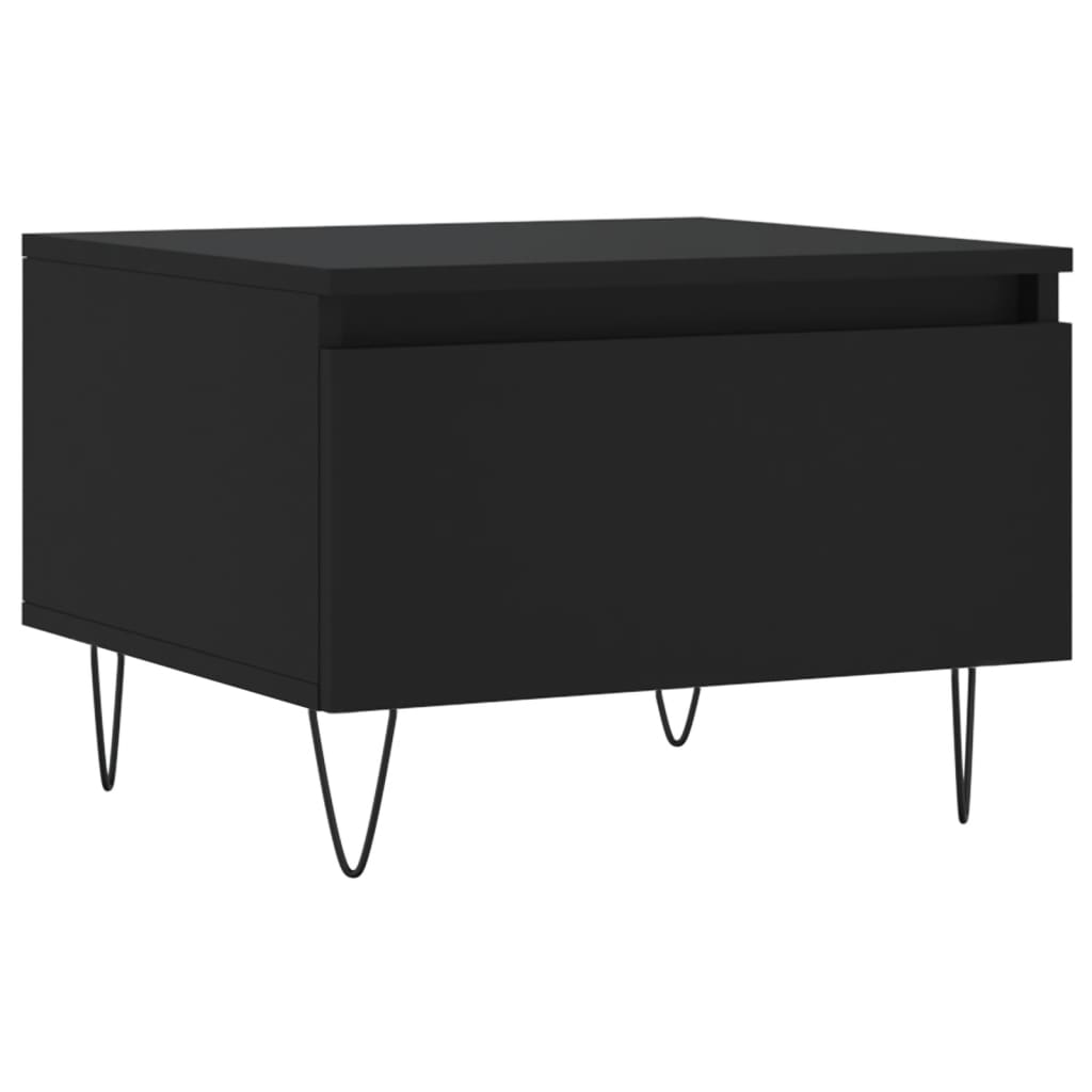 Salongbord 2 stk svart 50x46x35 cm konstruert tre