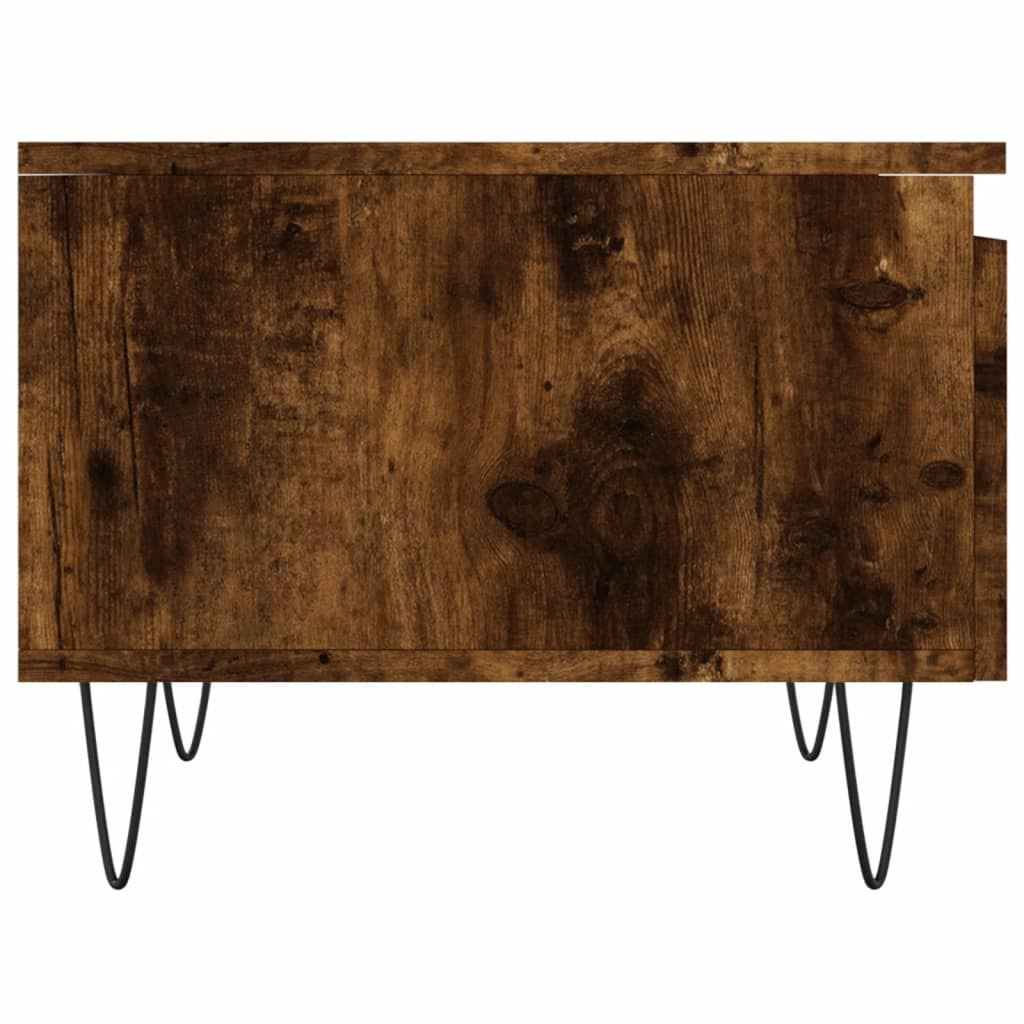 Salongbord 2 stk røkt eik 50x46x35 cm konstruert tre