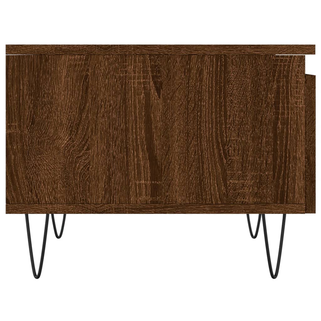 Salongbord 2 stk brun eik 50x46x35 cm konstruert tre