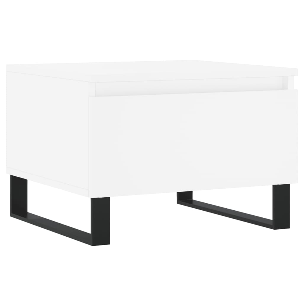 Salongbord 2 stk hvit 50x46x35 cm konstruert tre