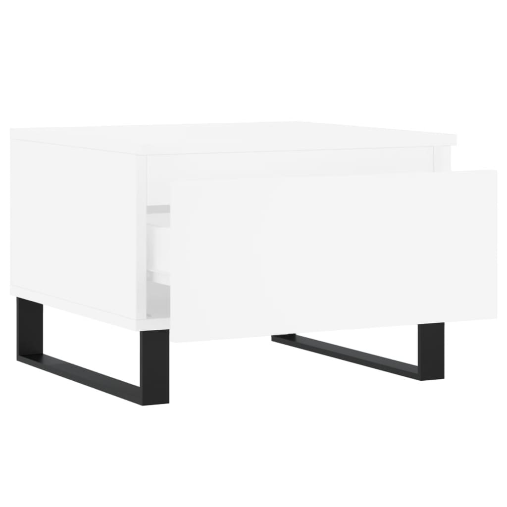 Salongbord 2 stk hvit 50x46x35 cm konstruert tre