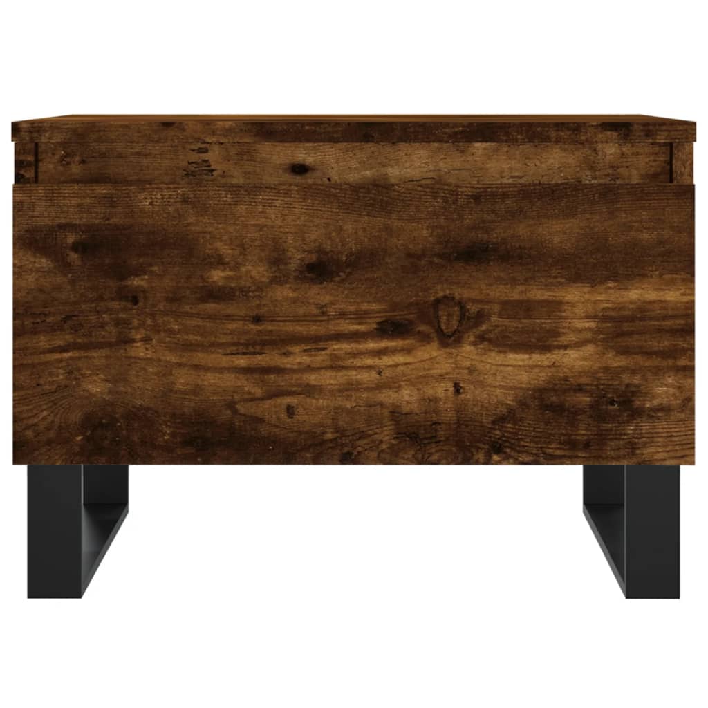 Salongbord 2 stk røkt eik 50x46x35 cm konstruert tre