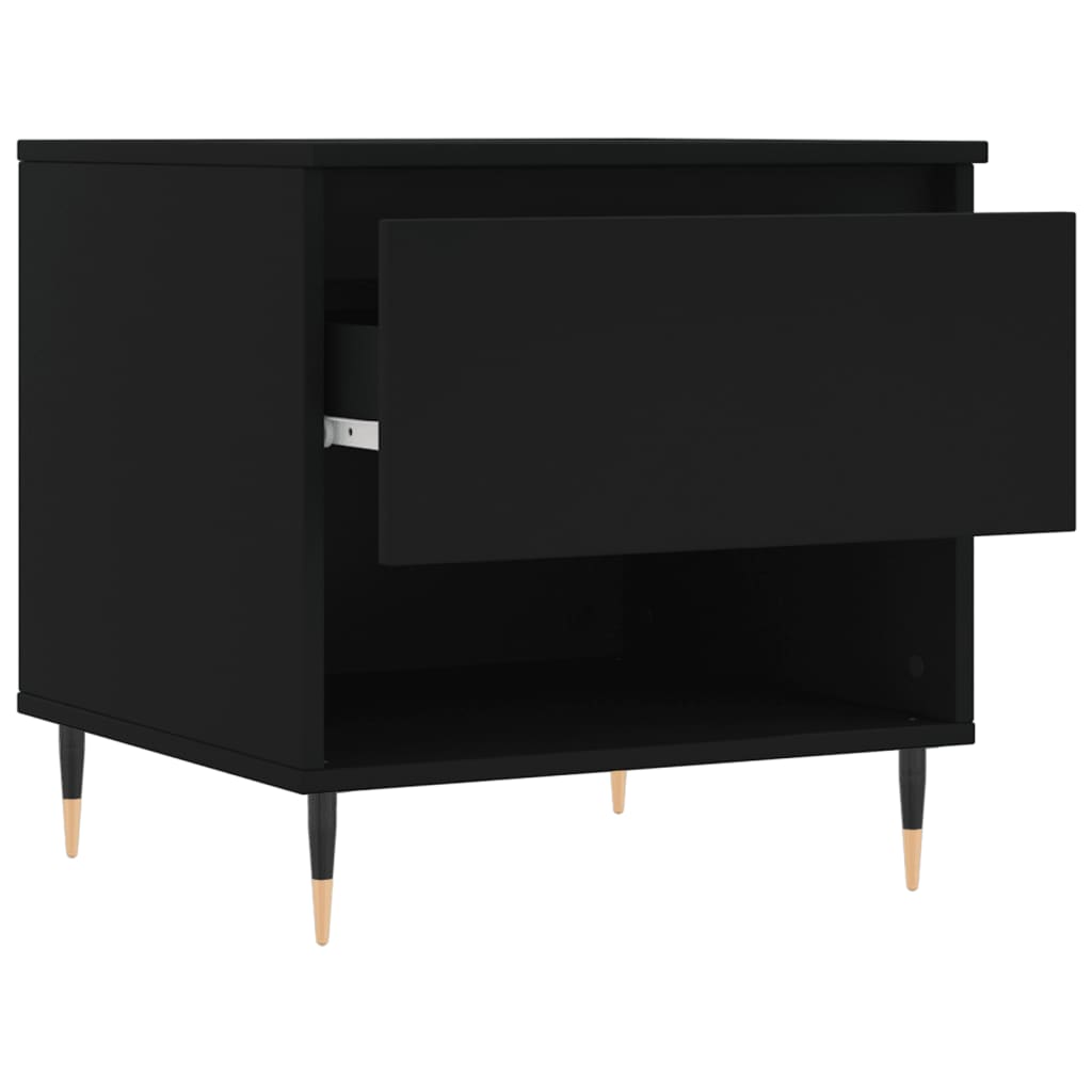 Salongbord 2 stk svart 50x46x50 cm konstruert tre