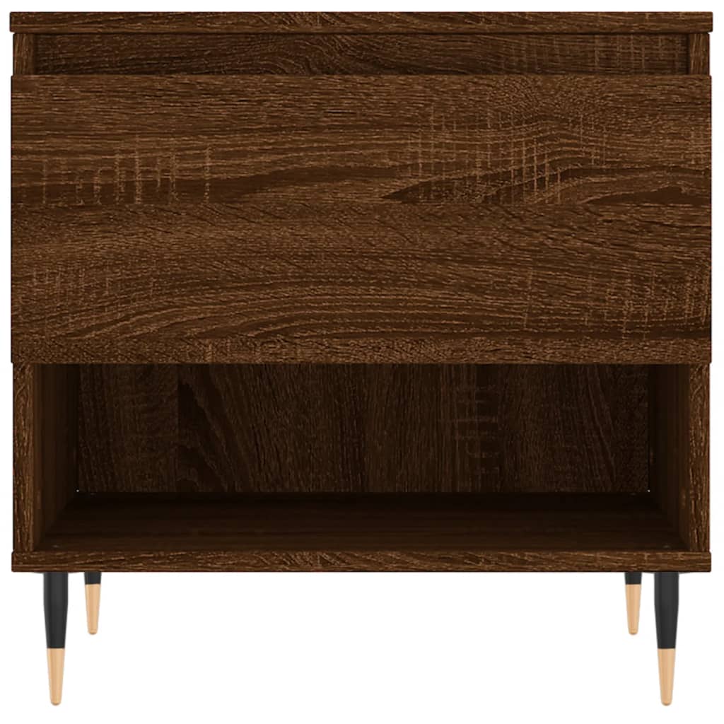Salongbord 2 stk brun eik 50x46x50 cm konstruert tre