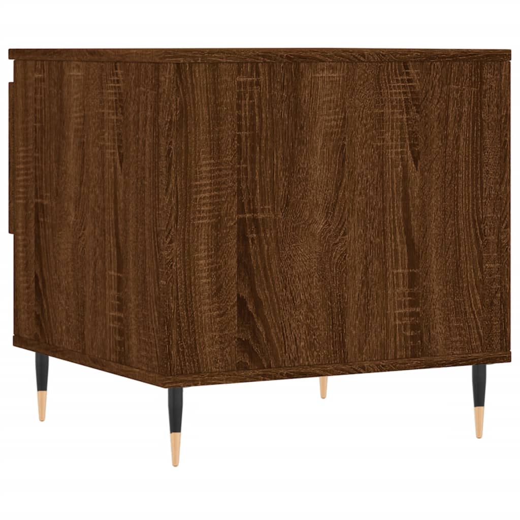 Salongbord 2 stk brun eik 50x46x50 cm konstruert tre
