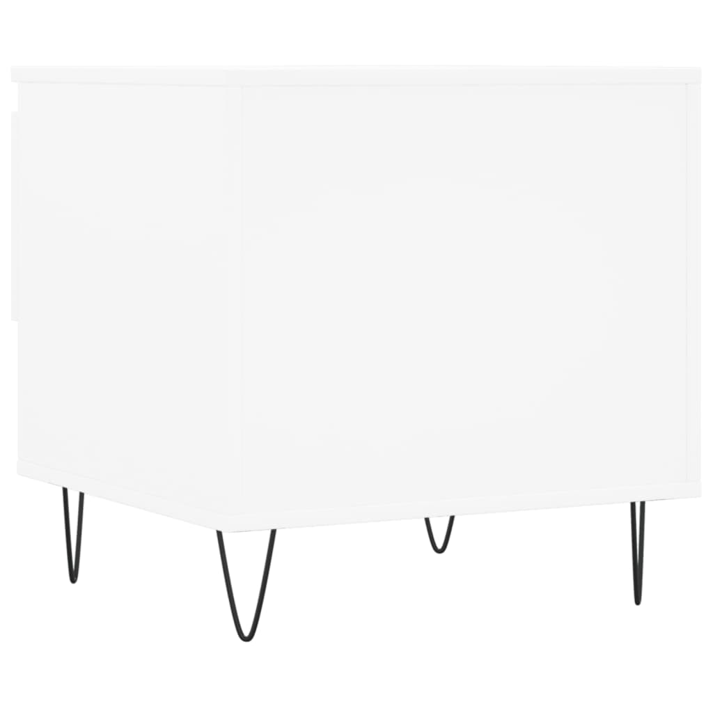 Salongbord 2 stk hvit 50x46x50 cm konstruert tre