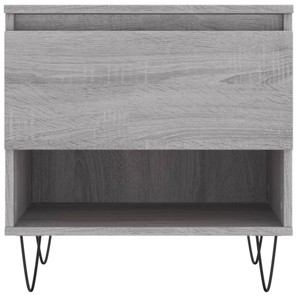Salongbord 2 stk grå sonoma 50x46x50 cm konstruert tre