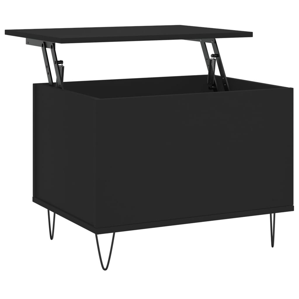 Salongbord svart 60x44,5x45 cm konstruert tre