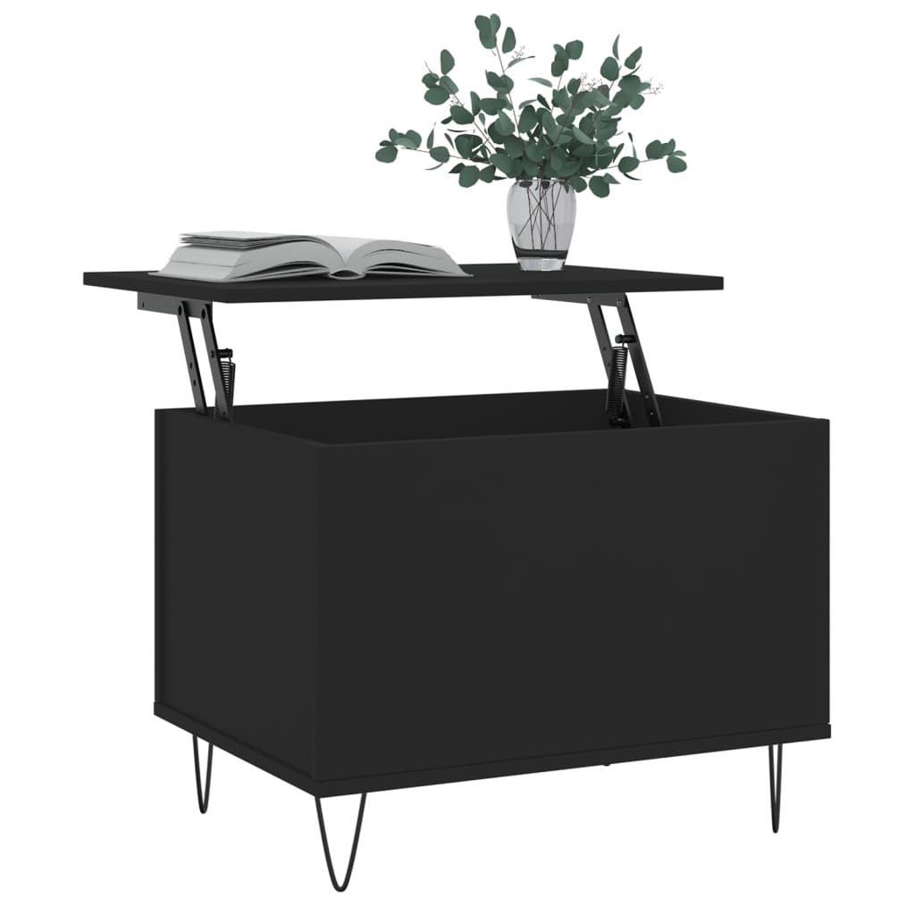 Salongbord svart 60x44,5x45 cm konstruert tre