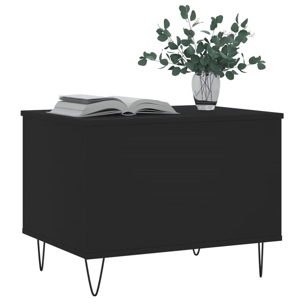 Salongbord svart 60x44,5x45 cm konstruert tre