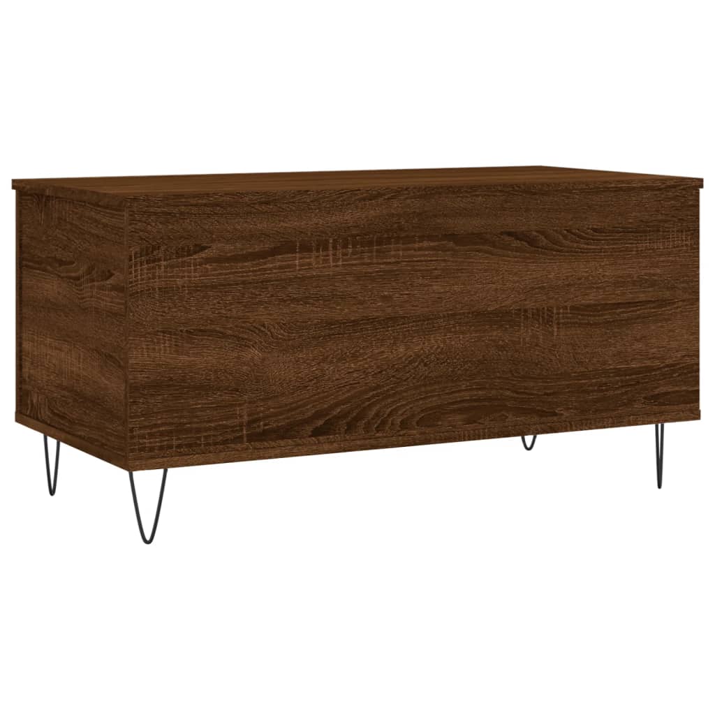 Salongbord brun eik 90x44,5x45 cm konstruert tre