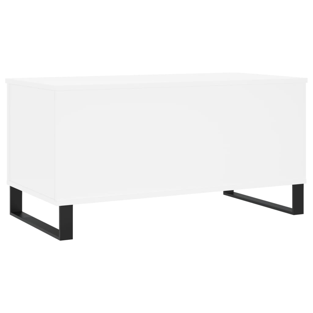 Salongbord hvit 90x44,5x45 cm konstruert tre