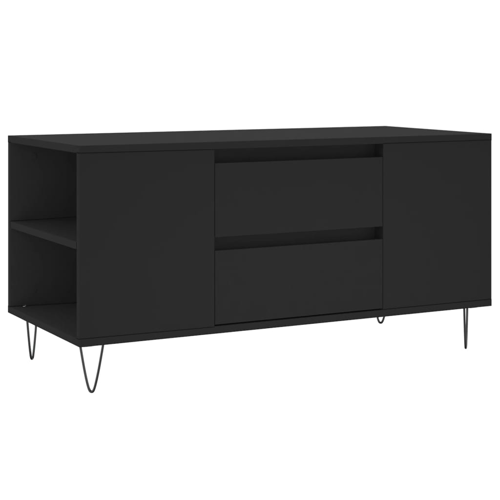 Salongbord svart 102x44,5x50 cm konstruert tre