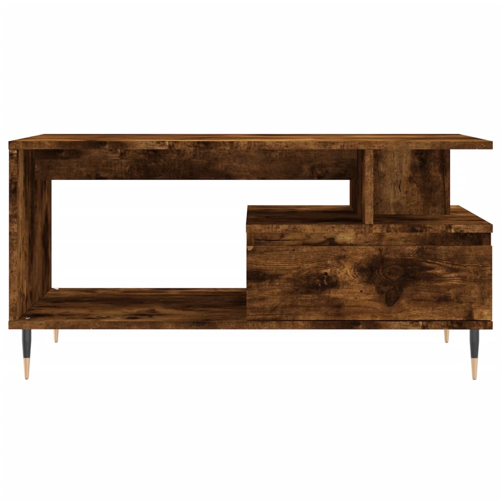 Salongbord røkt eik 90x49x45 cm konstruert tre