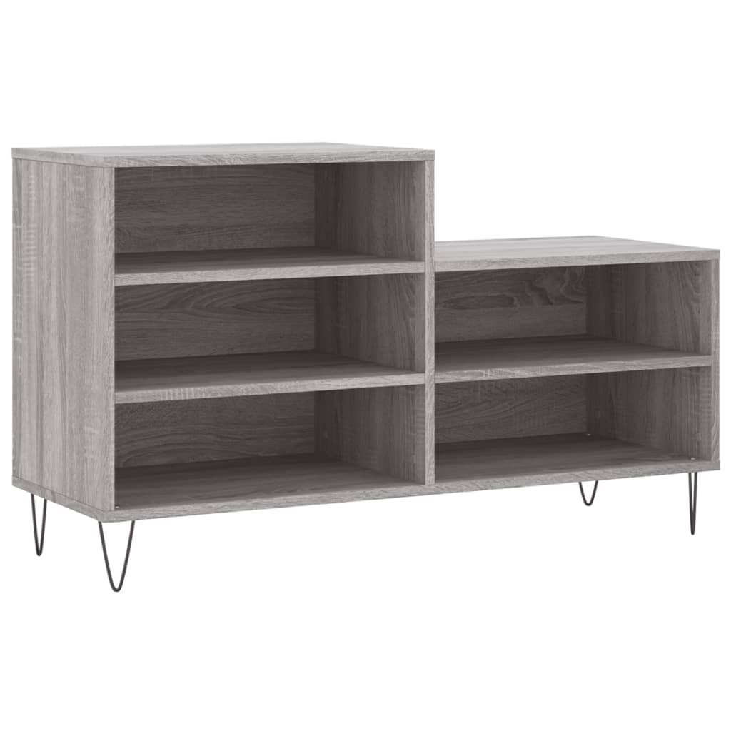 Skoskap grå sonoma 102x36x60 cm konstruert tre