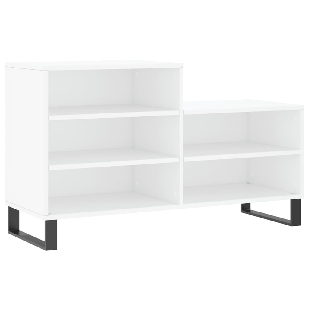 Skoskap hvit 102x36x60 cm konstruert tre