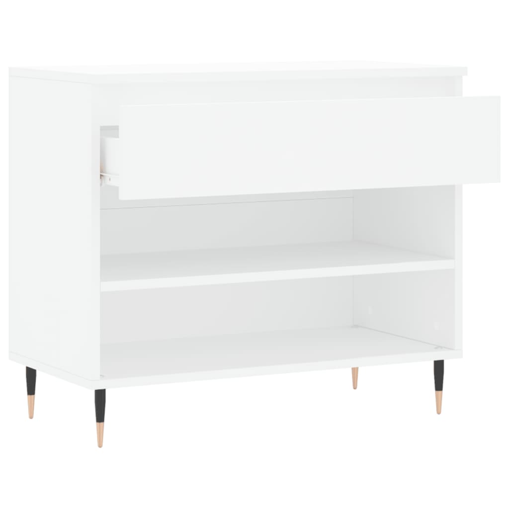 Skoskap hvit 70x36x60 cm konstruert tre