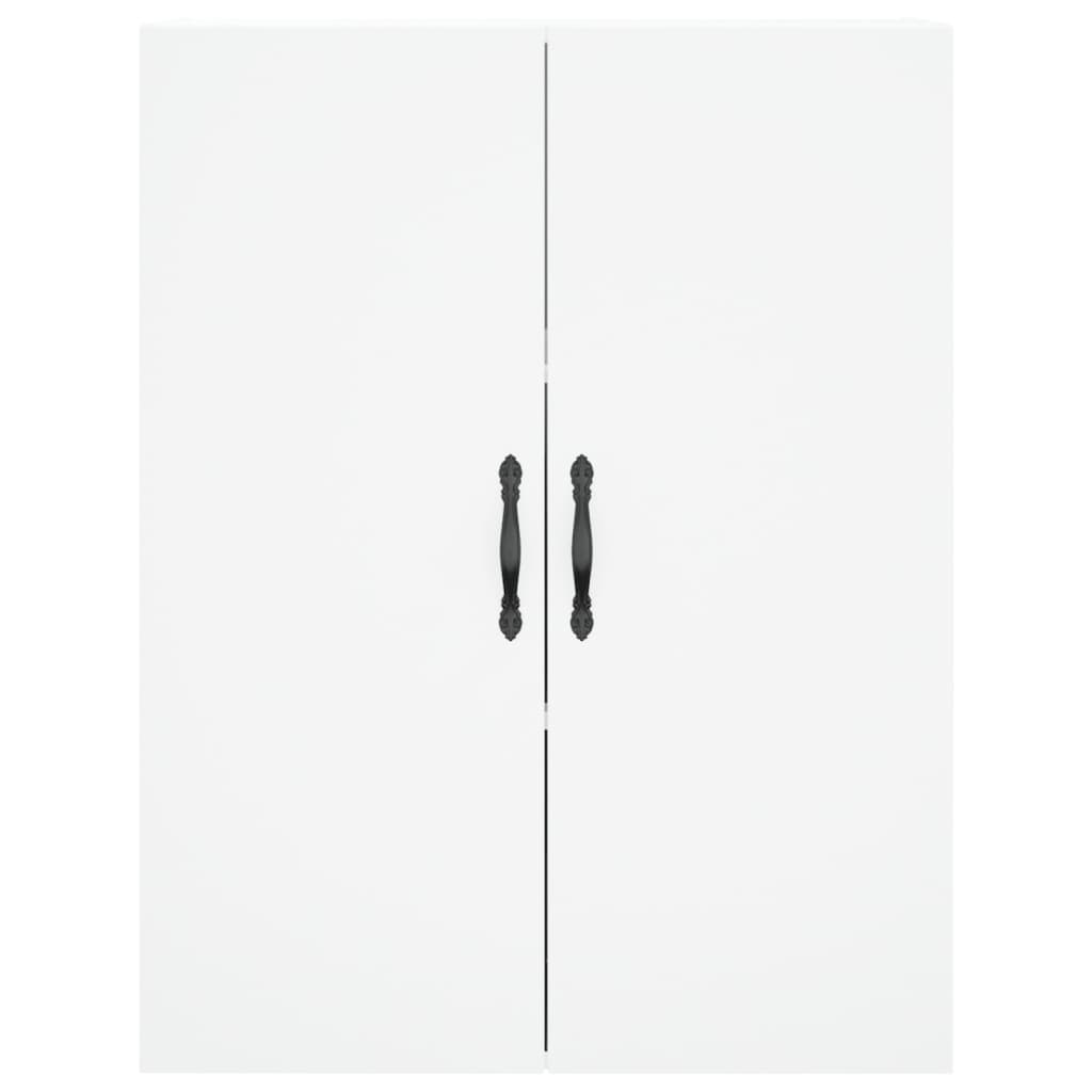 Veggmontert skap hvit 69,5x34x90 cm konstruert tre