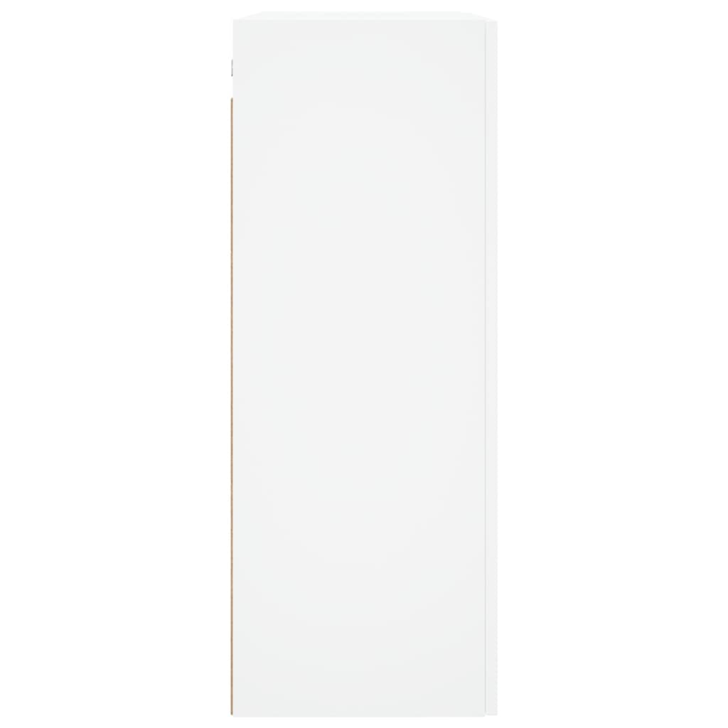 Veggmontert skap hvit 69,5x34x90 cm konstruert tre