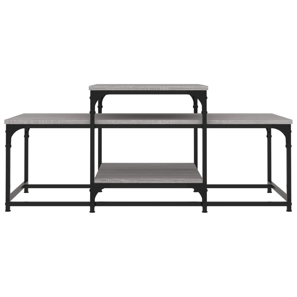 Salongbord grå sonoma 102x60x45 cm konstruert tre