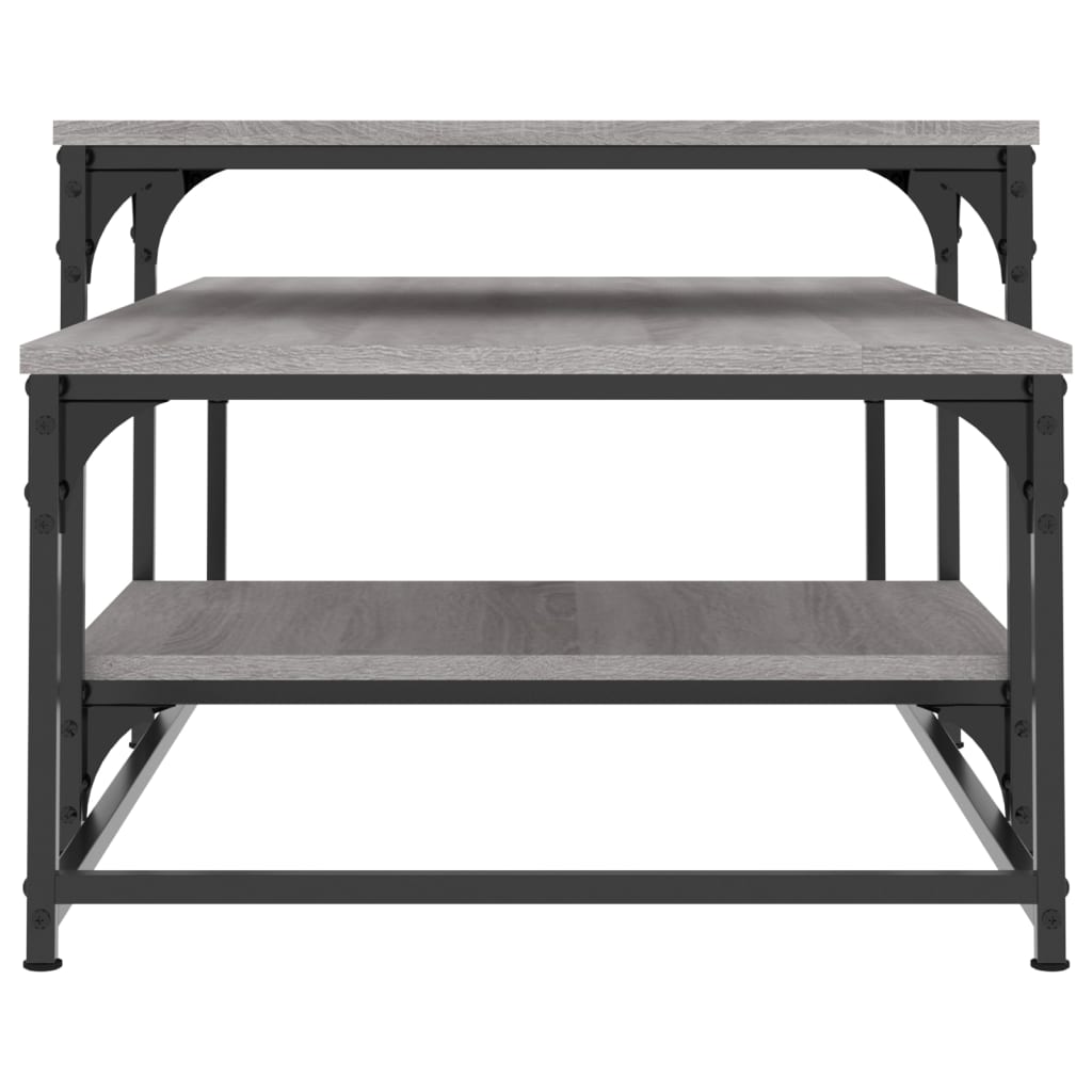 Salongbord grå sonoma 102x60x45 cm konstruert tre