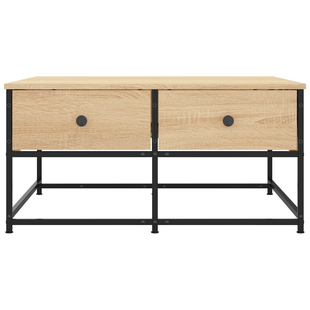 Salongbord sonoma eik 80x80x40 cm konstruert tre