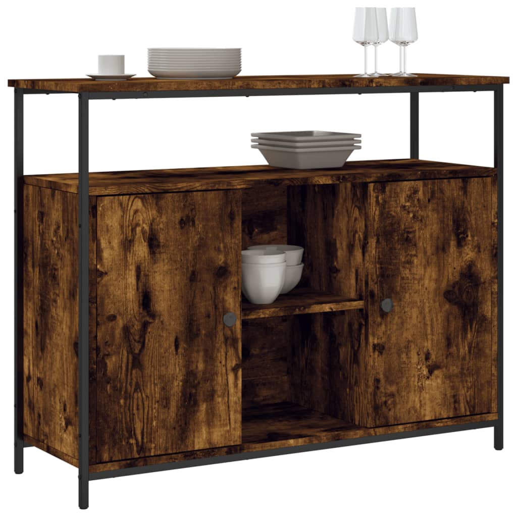 Skjenk røkt eik 100x35x80 cm konstruert tre
