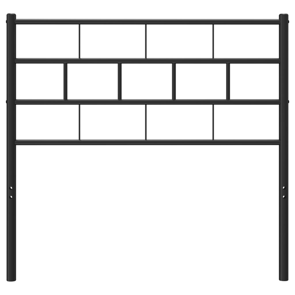 Utskiftbar sengegavl i metall svart 75 cm