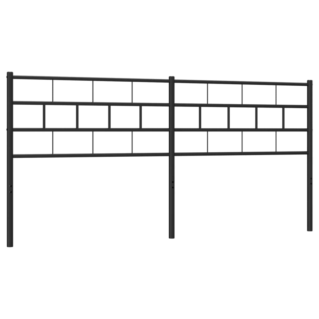 Utskiftbar sengegavl i metall svart 193 cm