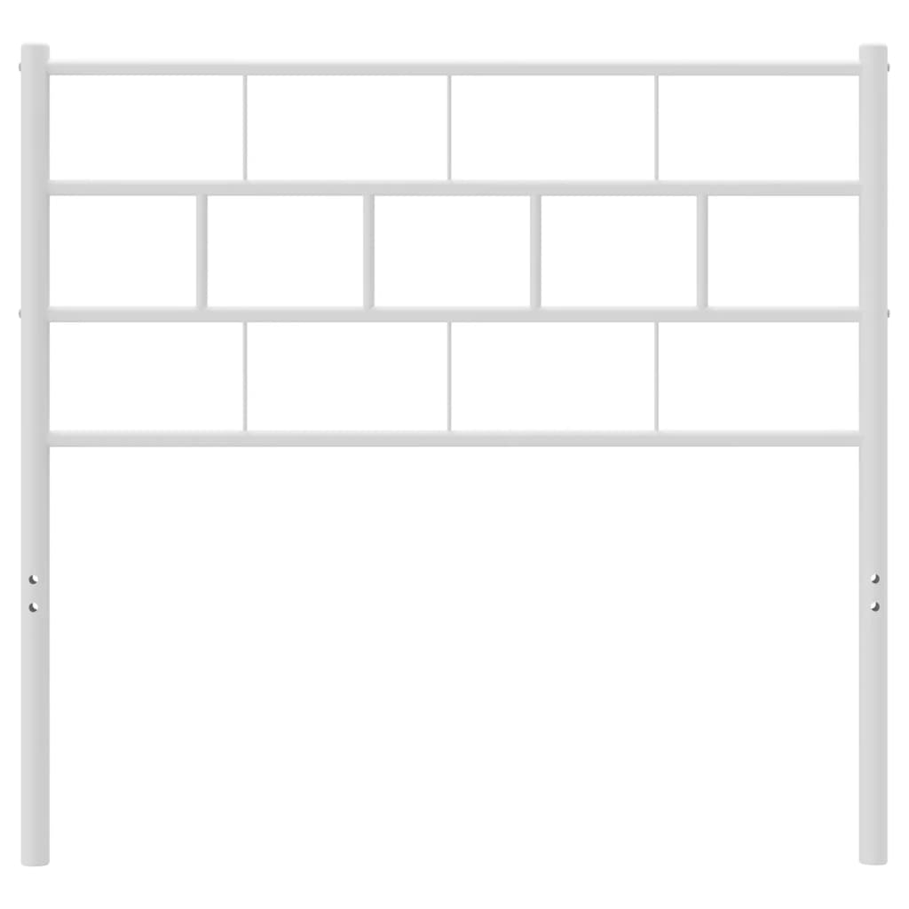 Utskiftbar sengegavl i metall hvit 80 cm