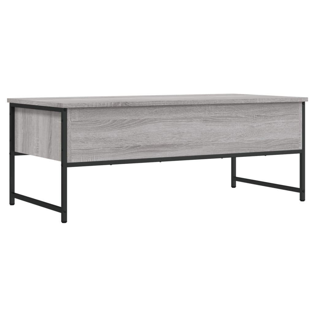 Salongbord grå sonoma 101x49x39,5 cm konstruert tre