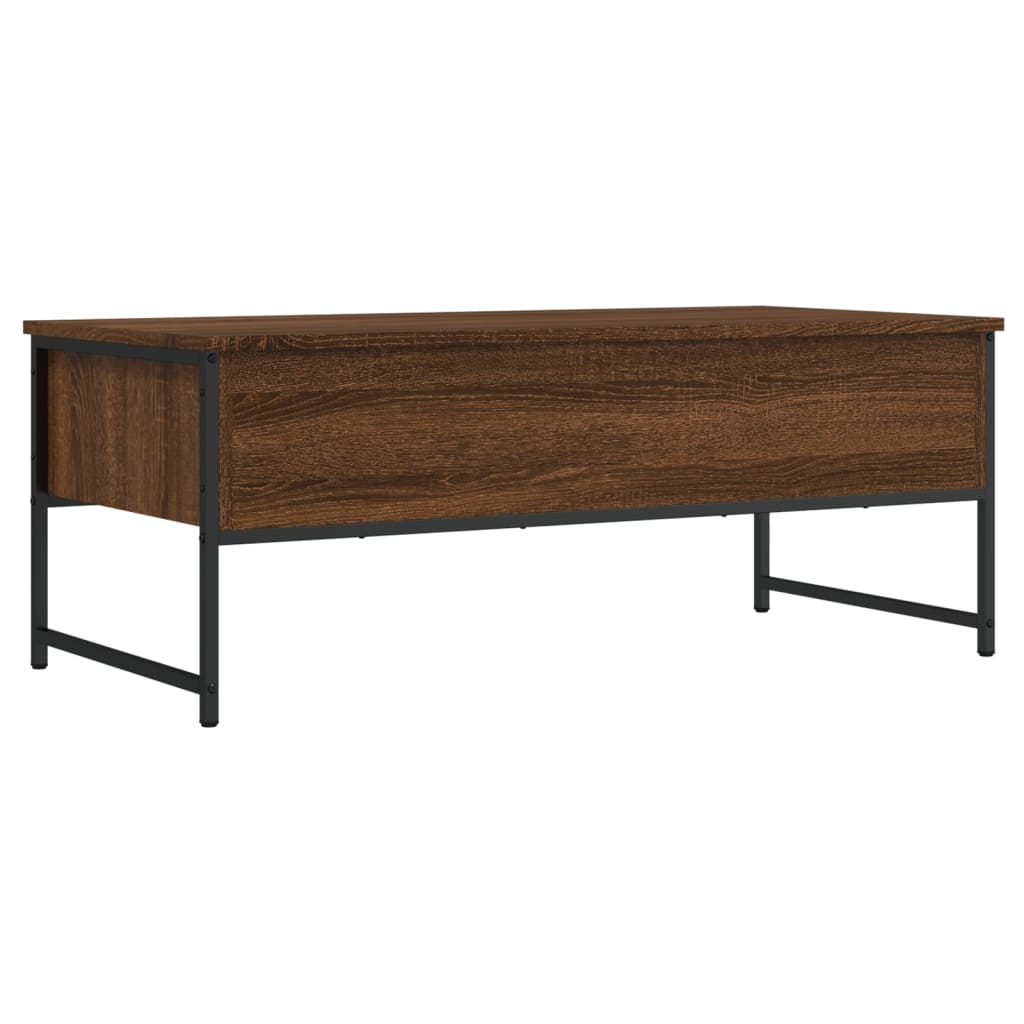Salongbord brun eik 101x49x39,5 cm konstruert tre