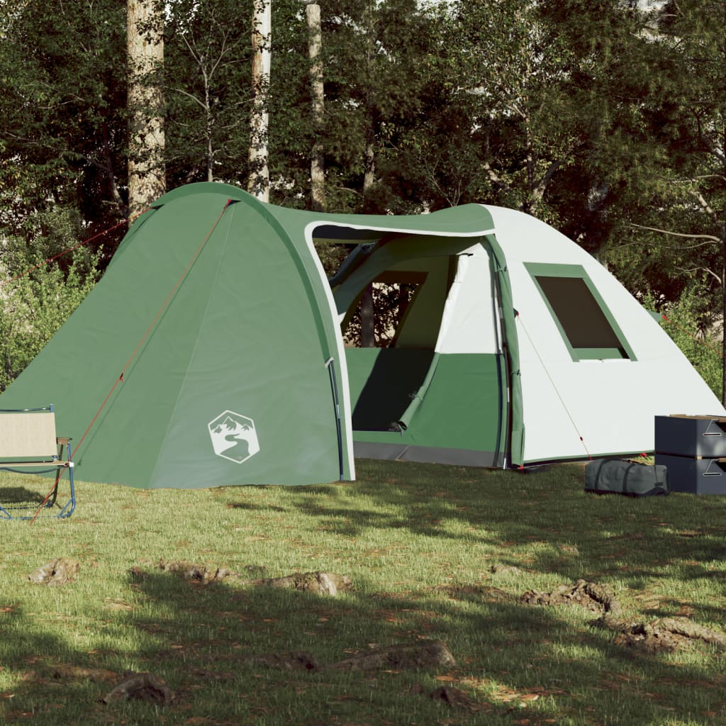 Kuppeltelt for camping 6 personer grønn vanntett