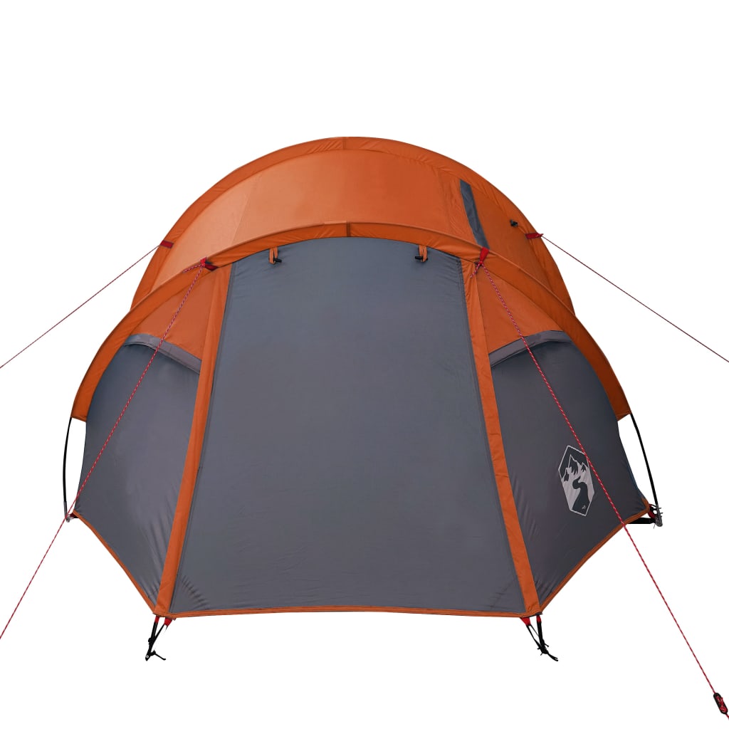 Tunneltelt for camping 3 personer oransje vanntett