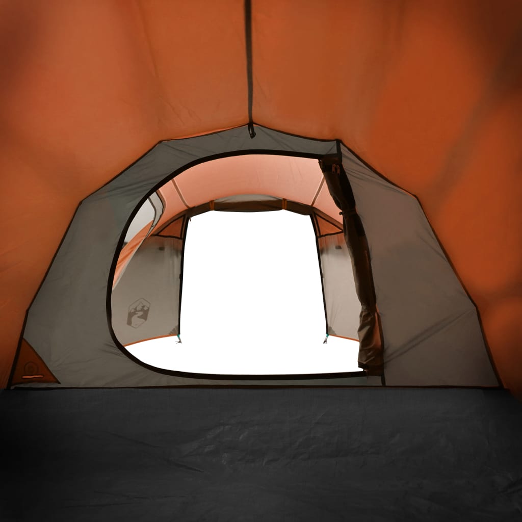 Tunneltelt for camping 3 personer oransje vanntett