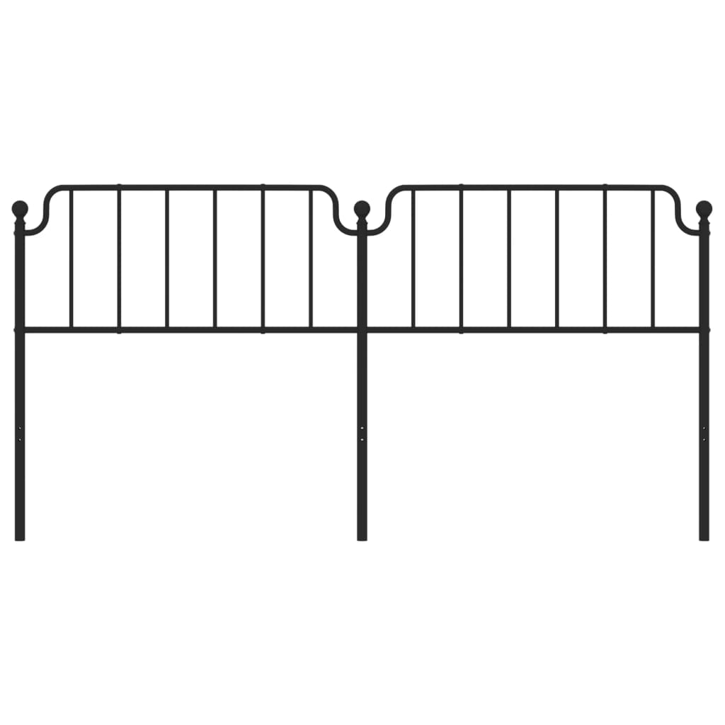 Utskiftbar sengegavl i metall svart 193 cm