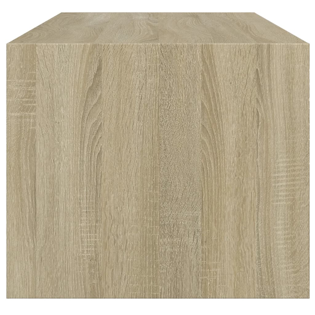 Salongbord med glassdører sonoma eik 102x50x42 cm