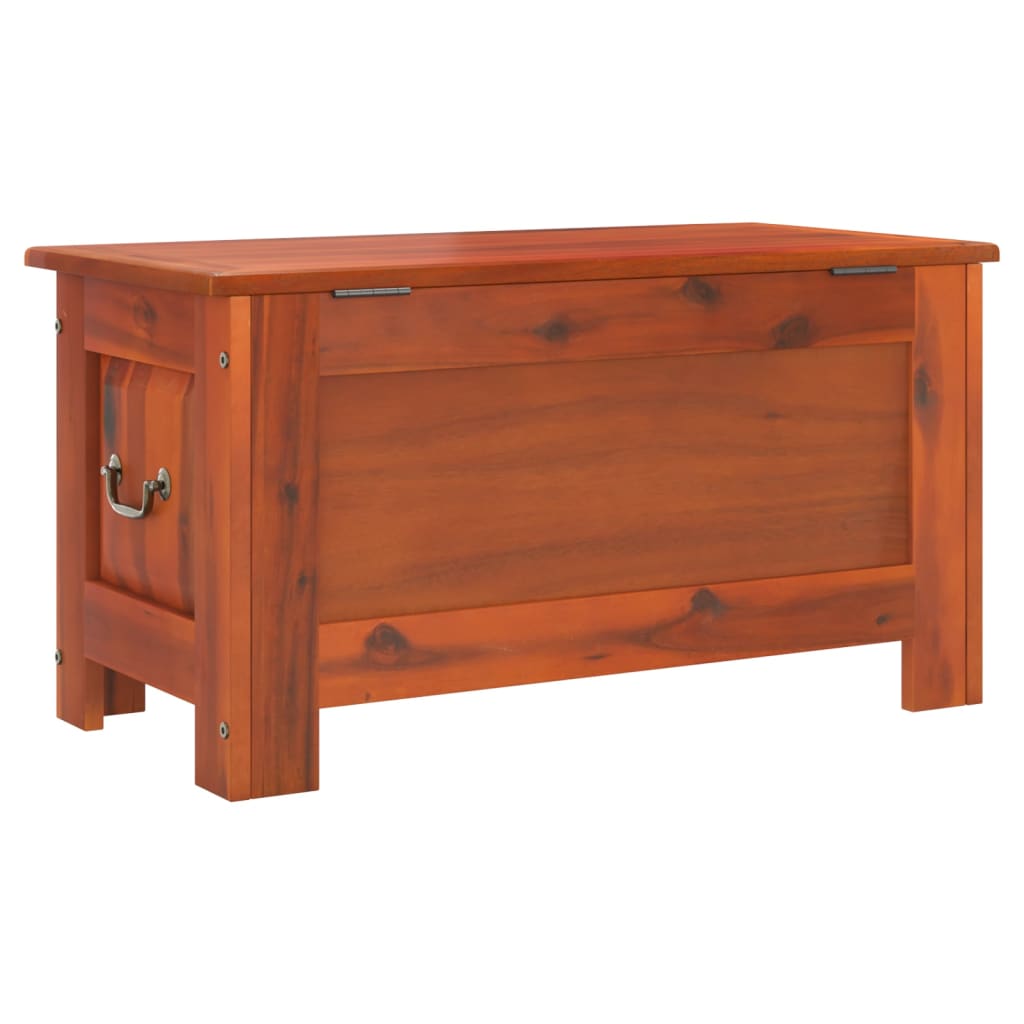 Oppbevaringskiste med lokk brun heltre akasie