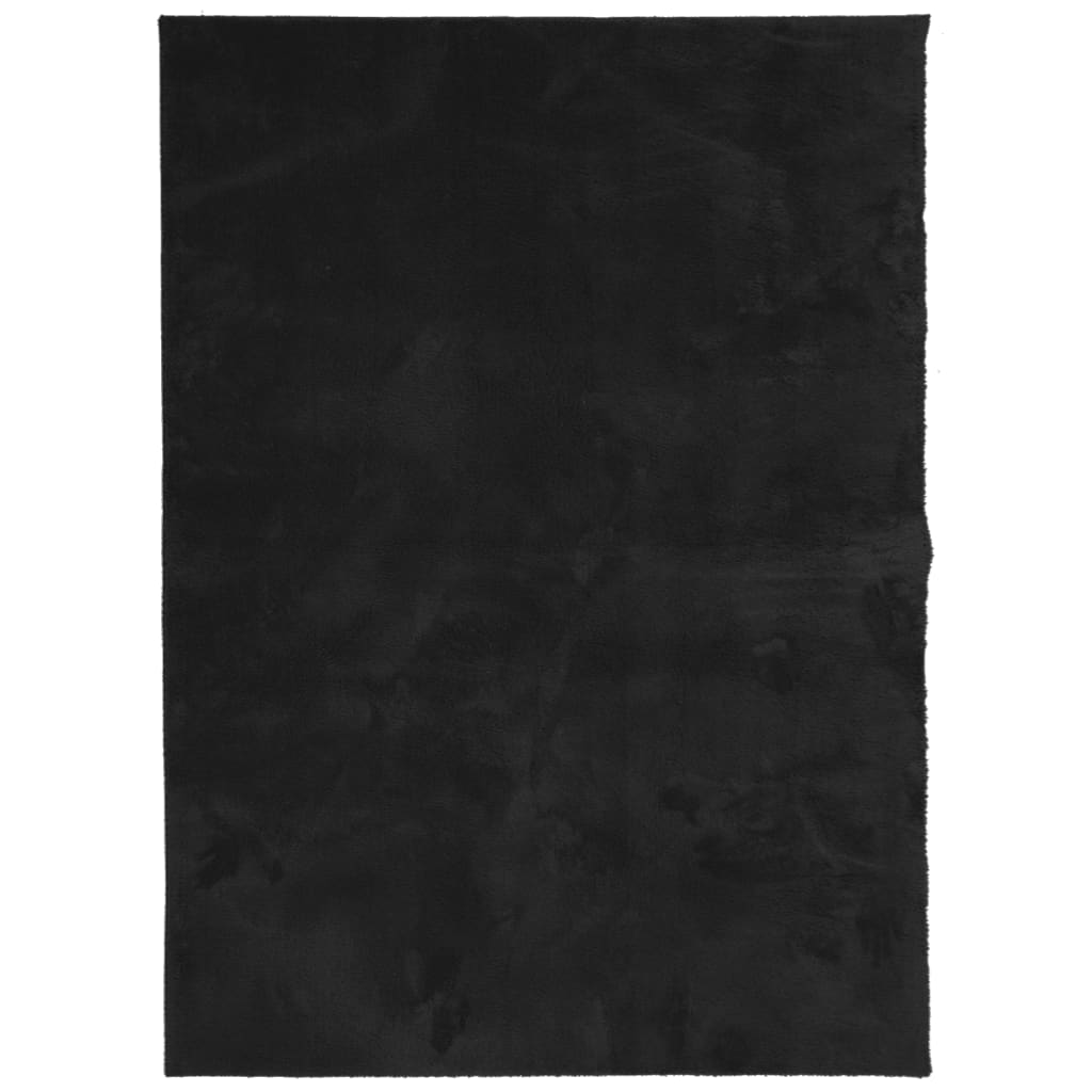 Teppe HUARTE kort luv mykt og vaskbart svart 160x230 cm