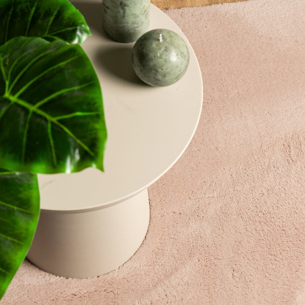 Teppe HUARTE kort luv mykt og vaskbart blush 80x250 cm