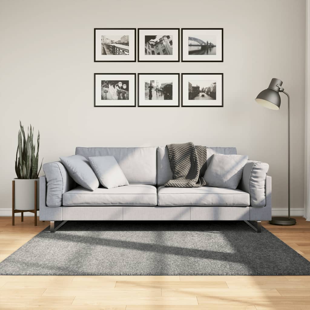 Tykt teppe PAMPLONA høy luv moderne grønn 160x160 cm