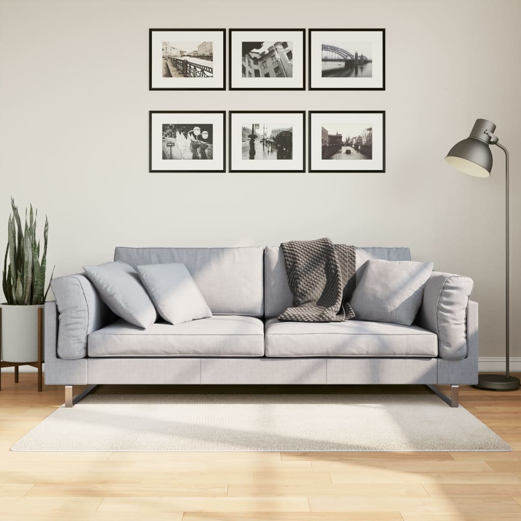 Rug IZA kort luv skandinavisk utseende krem 80x150 cm
