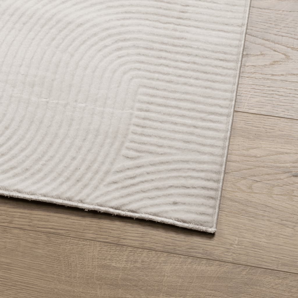 Rug IZA kort luv skandinavisk utseende krem 160x230 cm