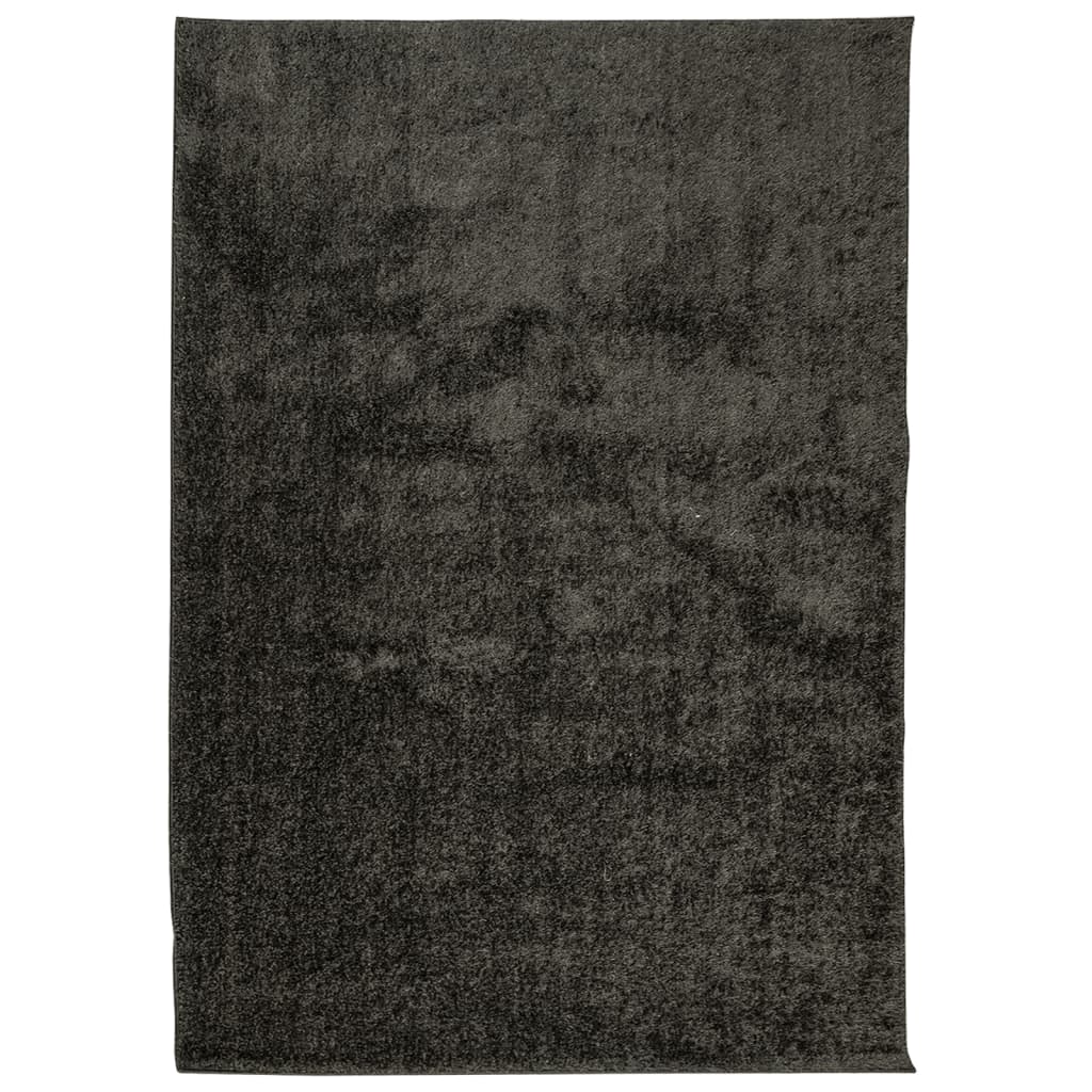 Teppe ISTAN lang luv skinnende utseende antrasitt 120x170 cm