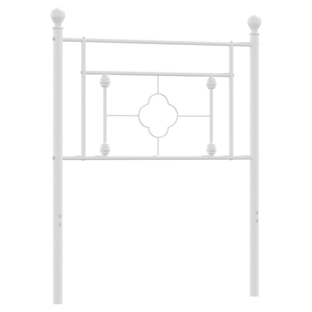 Utskiftbar sengegavl i metall hvit 75 cm